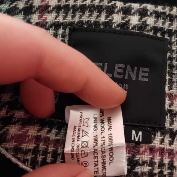 Helene London Women's Plaid Herringbone Tweed Wool Blazer - Picture 7 of 7